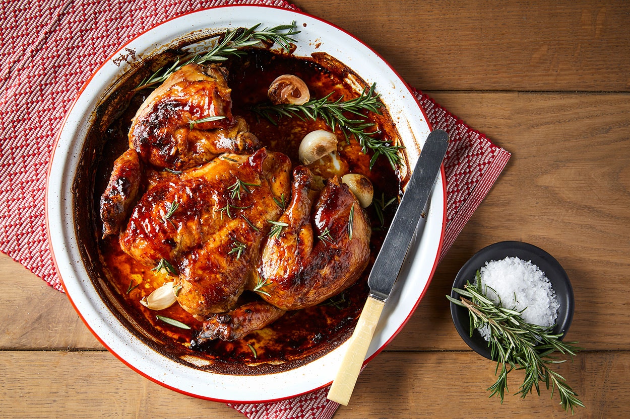 Spatchcock Chicken with Rosemary and Garlic
