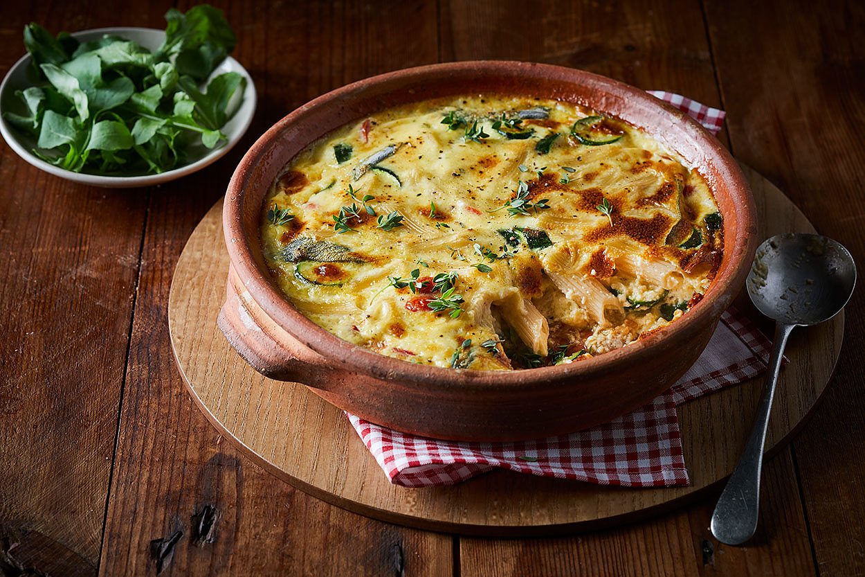Cheese, Courgette and Tomato Frittata