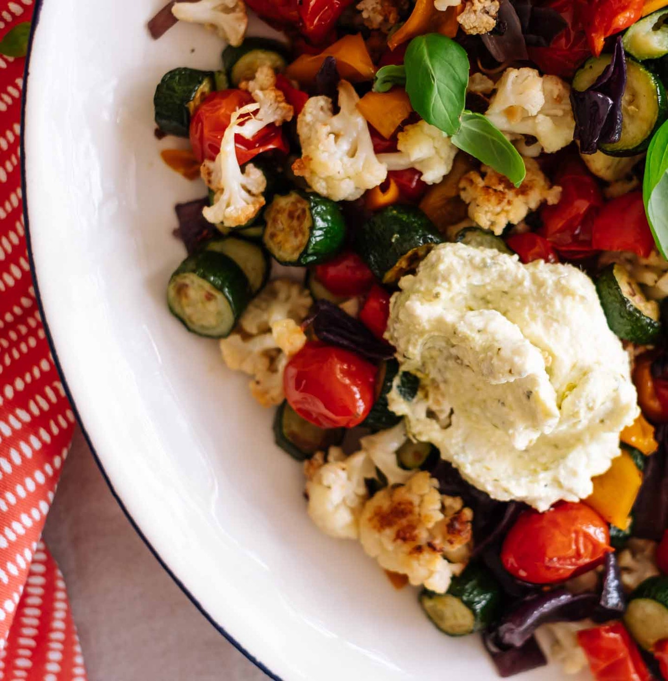 Roasted Summer Veg with Herby Feta