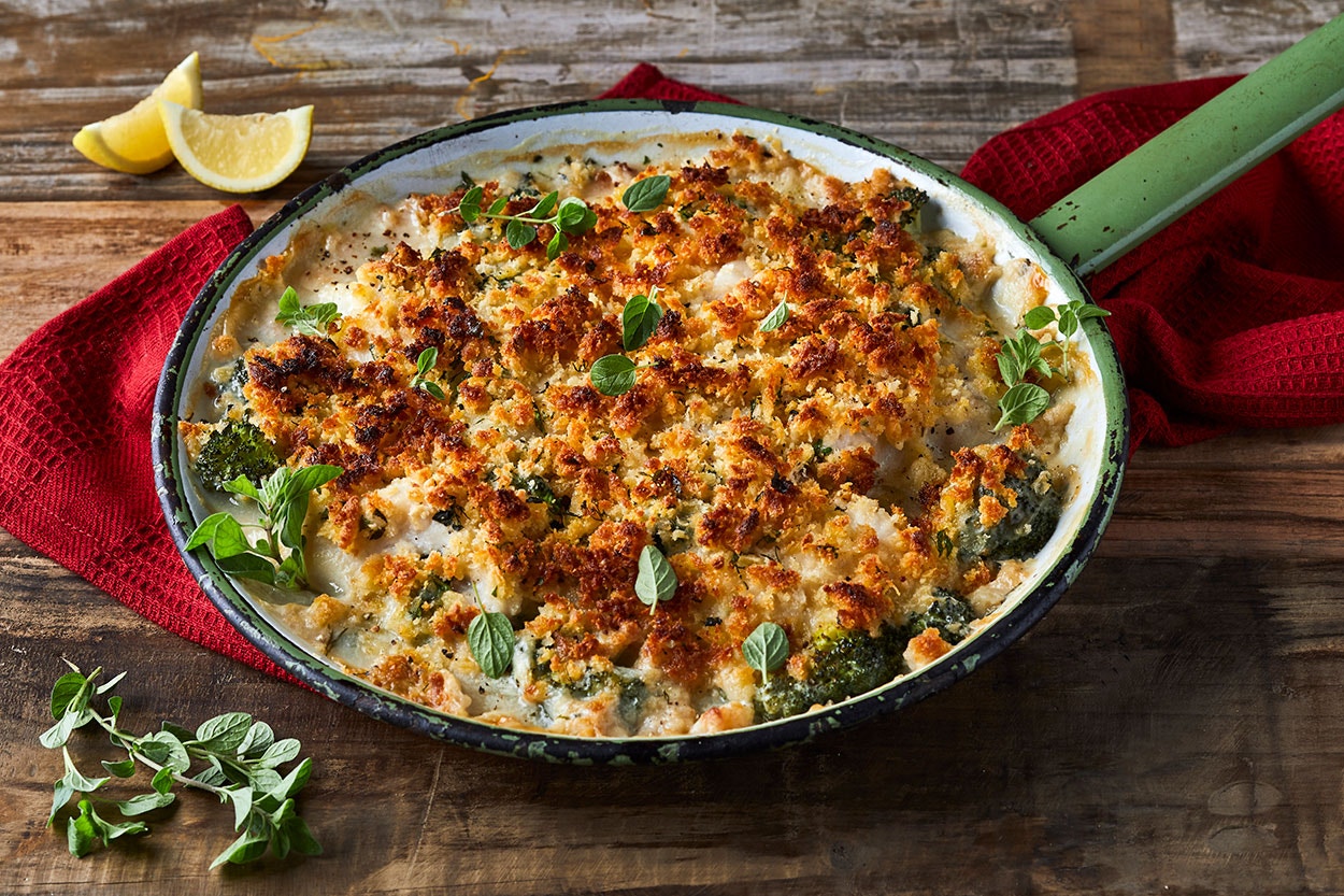 Hake and Broccoli Bake