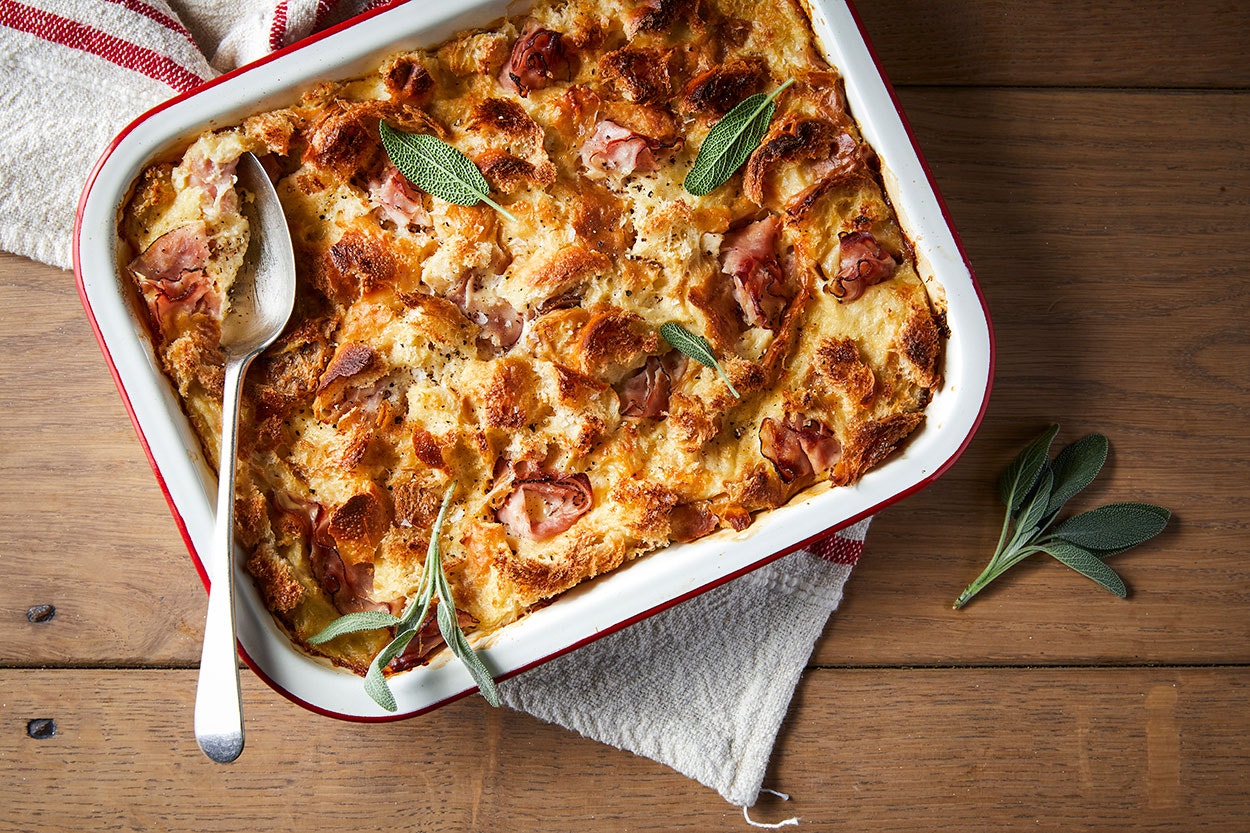 Ham, Mushroom and Cheese Bake