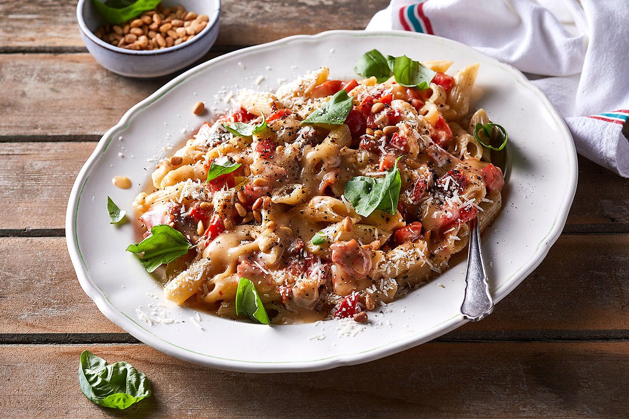 Penne with a Mediterranean Touch