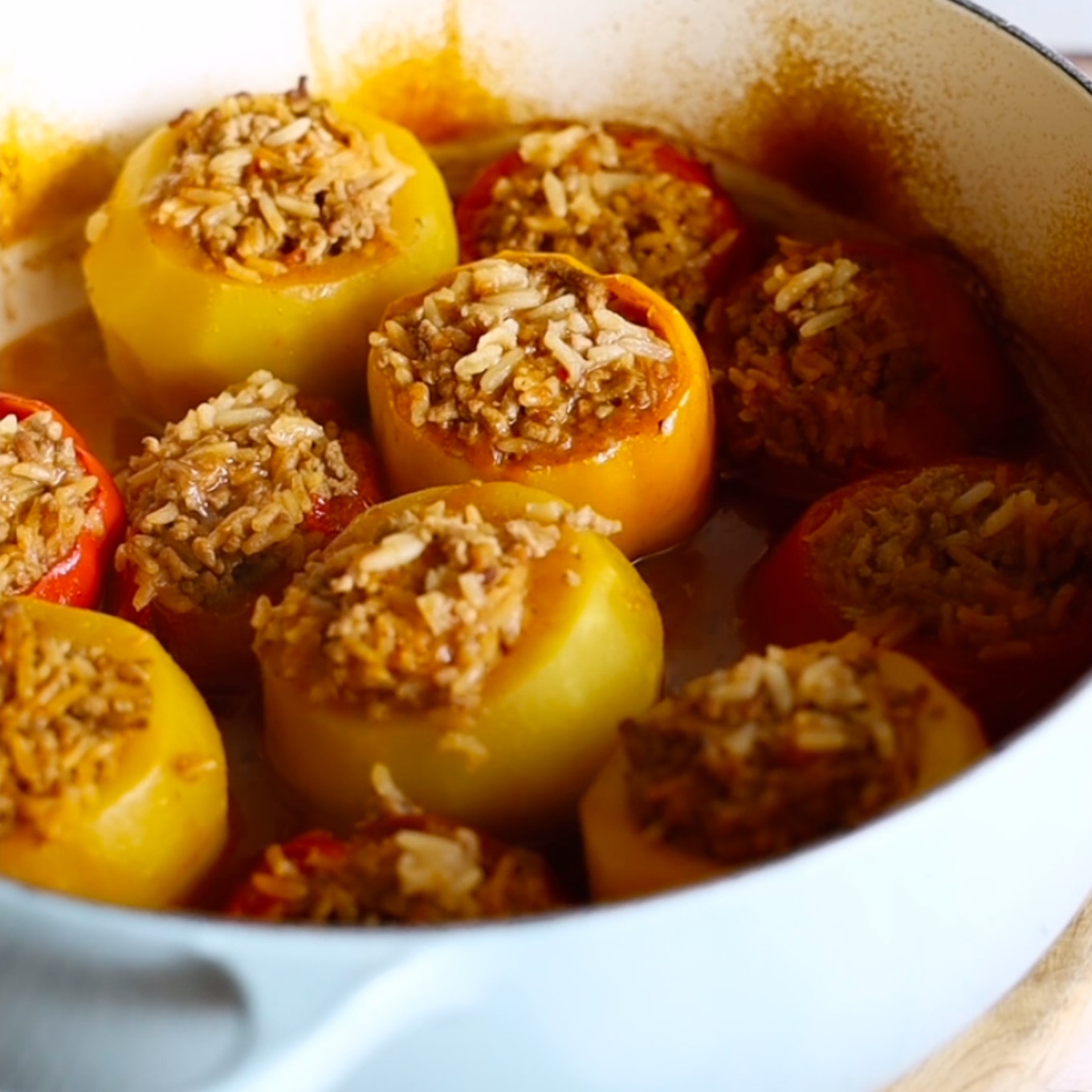 Greek Stuffed Peppers, Tomatoes and Squashes (Yemista)