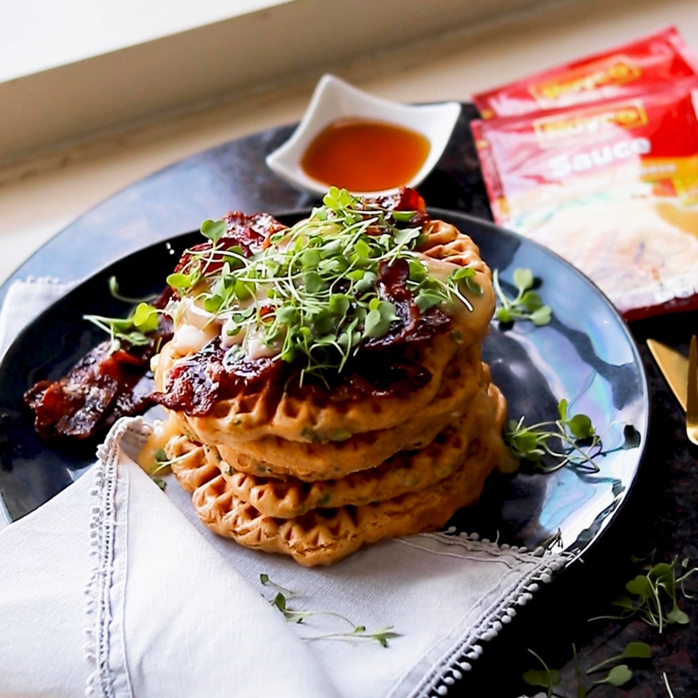 Cheese and Herb Waffles