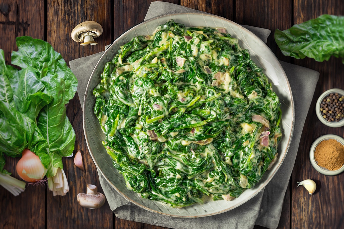 Creamed spinach