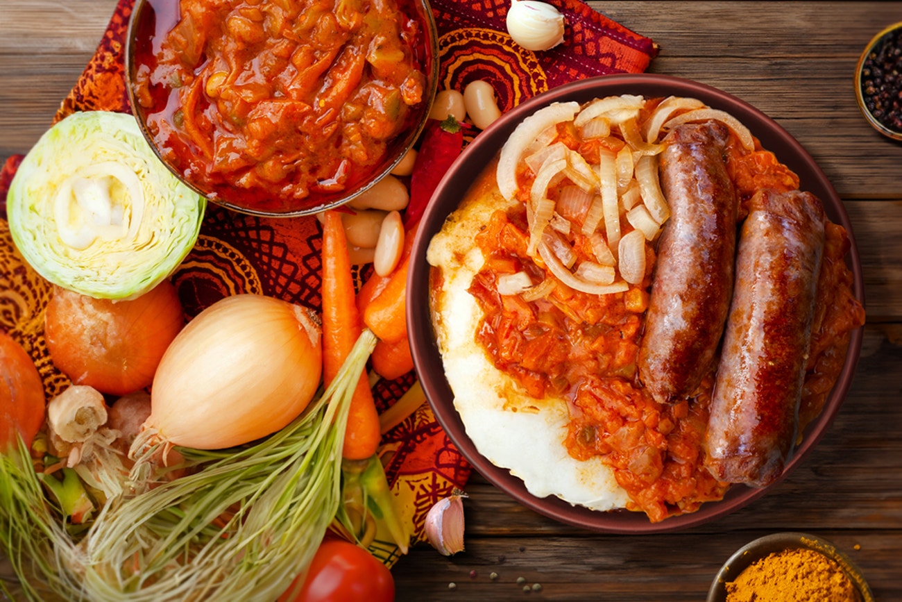 Easy Chakalaka with Pap & Wors