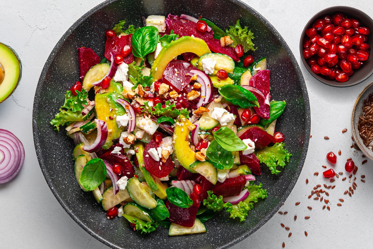 Avocado, Beetroot and Feta Salad
