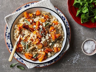 Butternut Risotto with Rocket and Feta