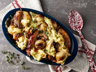 Bangers & Vegetable Mash Pie