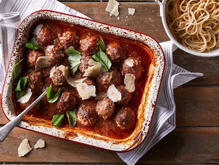 Saucy Meatballs with Pasta