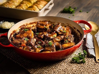 Beef short rib with sweet potato bake