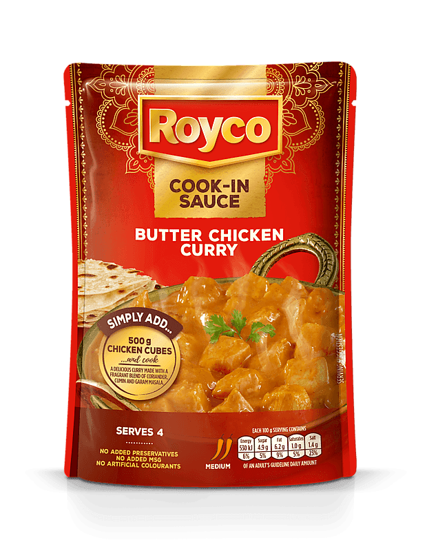 Creamy Butter Chicken Pasta Royco® Recipes